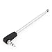 Uxcell a13061800ux0823 22.5cm 4 Section Telescoping Stainless Steel AM FM Radio Antenna 3.5mm Connector