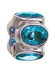 Zable Birthstone Ovals December Birthstones Sterling Silver Charm