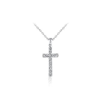 Nice Buckeye Delicacy 18K Gold Plated Diamond Accented Gorgerous Cross Pendant Necklace