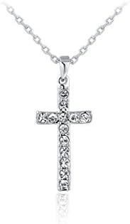 Nice Buckeye Delicacy 18K Gold Plated Diamond Accented Gorgerous Cross Pendant Necklace
