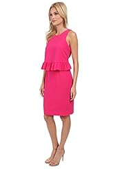 Polyester Sleeveless  Peplum  Dress With Ruffles