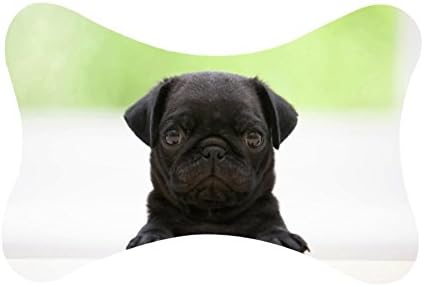 Septeen Cute Funny Doggy Black Pug Car Seat Head Rest Neck Cushion Pillow