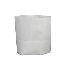 San Jamar H050 Non Woven Fiber Disposable Plain Chef Hat, 8" Height, White (Pack of 50)