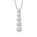 10K White Gold Diamond Journey Pendant