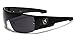 Khan Men's Flat Top Sports Shield Sunglasses