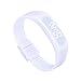Bolayu Mens Womens Rubber LED Sports Waterproof Watch Bracelet Digital Wrist Watch White