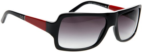 D&g By Dolce & Gabbana Unisex 3050 Black / Red Frame/Grey Gradient Lens Plastic Sunglasses