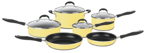 Cuisinart Advantage Non-Stick Cookware 10 Piece Set, Yellow