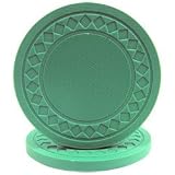 Set of 100 Super Diamond Poker Chips (STAMPABLE) - GREEN