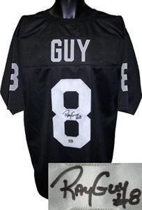Ray Guy Signed Oakland Raiders Black Prostyle Jersey