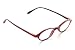 Zoom Elegant Oval Reader, Red Crystal / Black, +3.00