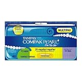 Tampax Compak Pearl Multipax Absorbancy Plastic Tampons
