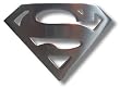 SUPERMAN POLISHED SILVER CHROME BELT BUCKLE
