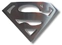 SUPERMAN POLISHED SILVER CHROME BELT BUCKLE