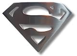 SUPERMAN POLISHED SILVER CHROME BELT BUCKLE