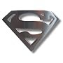 SUPERMAN POLISHED SILVER CHROME BELT BUCKLE