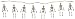 HALLOWEEN PLASTIC SKELETON DECORATION GARLAND