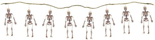 HALLOWEEN PLASTIC SKELETON DECORATION GARLAND