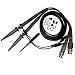 100MHZ TWO Oscilloscope clip probes T5100 for Tektronix HP ; X1, X10, 2 Units + Accessories