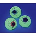 12 Glow in the Dark Eyeball Superballs