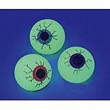 12 Glow in the Dark Eyeball Superballs