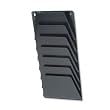 Buddy Products Mirage 7 Pocket Wall Rack, Steel, 2 x 21.5 x 9.5 Inches, Black (4810-4)