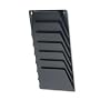 Buddy Products 4810-4 Mirage recycled steel wall rack file, 7 open-ended pockets, black