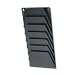 Buddy Products Mirage 7 Pocket Wall Rack, Steel, 2 x 21.5 x 9.5 Inches, Black (4810-4)