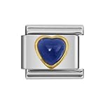 italian blue heart charm
