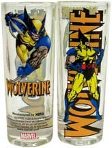 Marvel Wolverine Glassware Set of 2 Shooters (Shot Glasses)