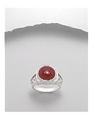 Carnelian Ring In 92.5 Sterling Silver