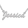 Sterling Silver Personalized Hollywood Script Name Necklace