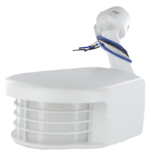 Leviton PS110-10W 1000W Incandescent, 110 Degree, 2500 Square Feet Coverage, PIR Outdoor Occupancy Sensor, White