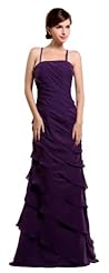 Sleeveless Spaghetti Strap Ruched Mermaid Charmeuse/Chiffon/Silk Prom Dress 
