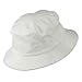 Big Size Cotton Blend Twill Bucket Hat - White (For Big Head)