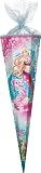Produkt-Bild: Barbie Meerjungfrau Schult&uuml;te Zuckert&uuml;te kaschierter Lackkarton 6 eckig Organza / Textilborte (T&uuml;ll), 85cm - FRIP -Versand&reg;