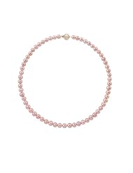 10-11mm 16 Inch Pink Freshwater Pearl Necklace "A" with 14K Yellow Gold Ball Clasp in Gift Box