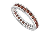 IMAGE OF Fine Jewelry Vault 6313949 Ruby Eternity Band- 14K White Gold 4.00 CT TGW- Ring Size 7.0
