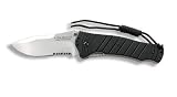 JPT-3S Joe Pardue Utilitac II Folding Knife w/ satin steel finished blade w/ combo straight and serrated edges& tactical black Zytel Grips by Ontario Knife Company