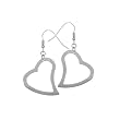 Heart-Shaped Earrings - 316L Stainless Steel - 1.25'' Height Heart-Shaped Earrings - 316L Stainless Steel - 1.25'' Height