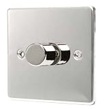POLISHED CHROME 1 GANG 2 WAY 500 WATT DIMMER C355PCB