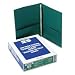 Oxford 57756 Twin Pocket Portfolios with Three Tang Fasteners, Hunter Green, 25/box