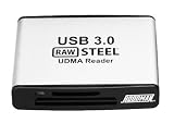 Hoodman Ruggedized Raw Steel Superspeed USB 3.0 UDMA Card Reader - Hoodman RAWUSB3