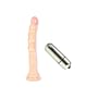 Doc Johnson Raging Dildo Slim Line with Suction Cup 8" White Adult Sex Toy Kit