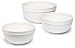 DII Set of 3 White Lattice Ceramic Mixing Bowl- Mixed Sizes