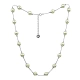 17 Pearl and Silver Chain Necklace