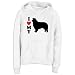 Sweatshirt Woman White  I Love My Border Collie  Silhouette Dog