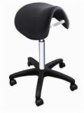 Produkt-Bild: Rollhocker "De Luxe" schwarz Sitzh&ouml;he 60 - 85 cm h&ouml;henverstellbar