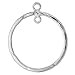 2 pcs .925 Sterling Silver Round Hammered Hoop Chandelier Connector 25mm / Findings/Bright