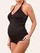 Motherhood Maternity: Side Ruched Maternity Swim Top